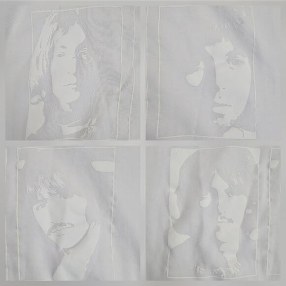 Vintage Beatles Hoodie Womens XXL White Y2K Full Zip Band Jacket Fleece Casual - Picture 3 of 14